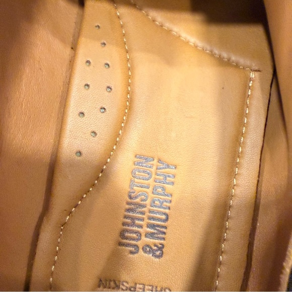 Johnston & Murphy Wagner Saddle Oxford Sheepskin Lined Brogue Sz 8.5M NIB main image 6